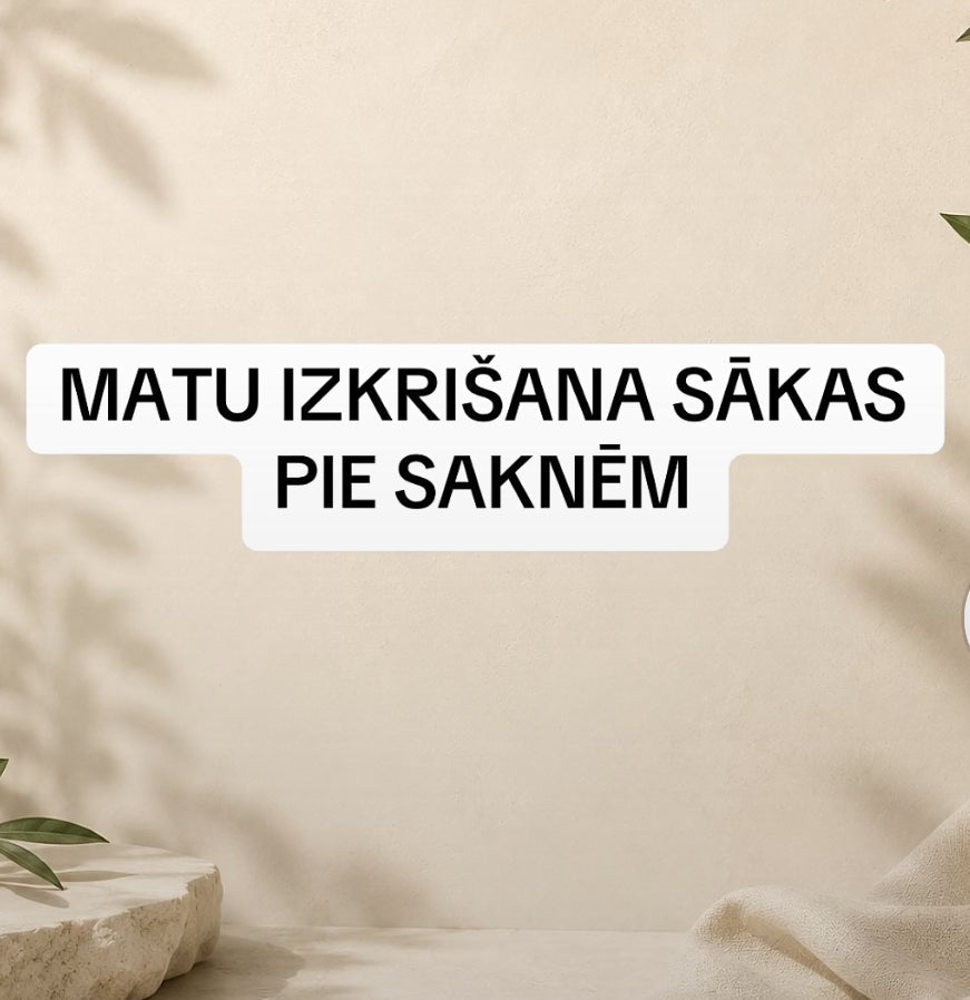 MATU IZKRIŠANA SĀKAS PIE SAKNĒM